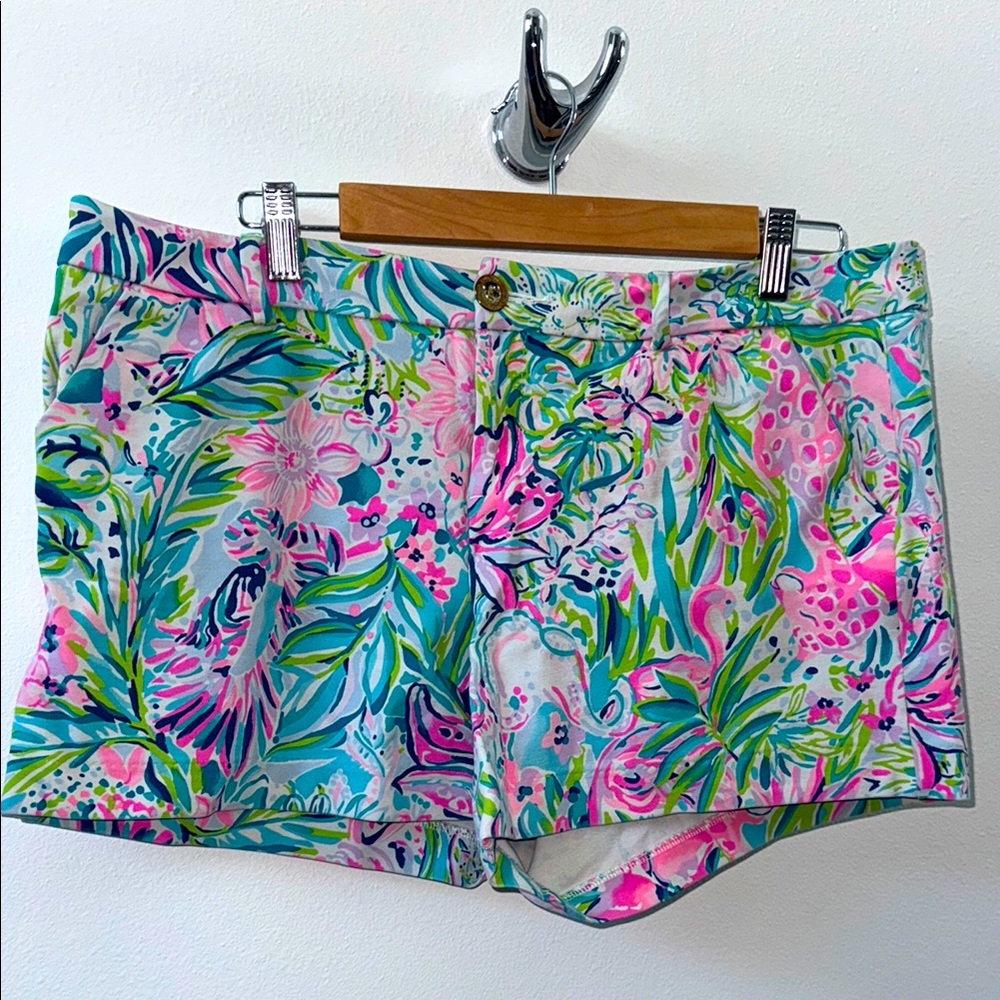 Lilly Pulitzer Women's Floral Shorts - Pink and Green